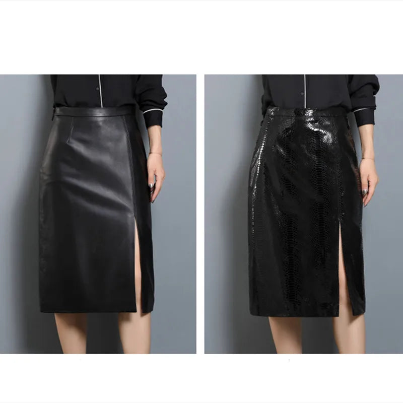 Genuine Sheepskin Leather Skirt
